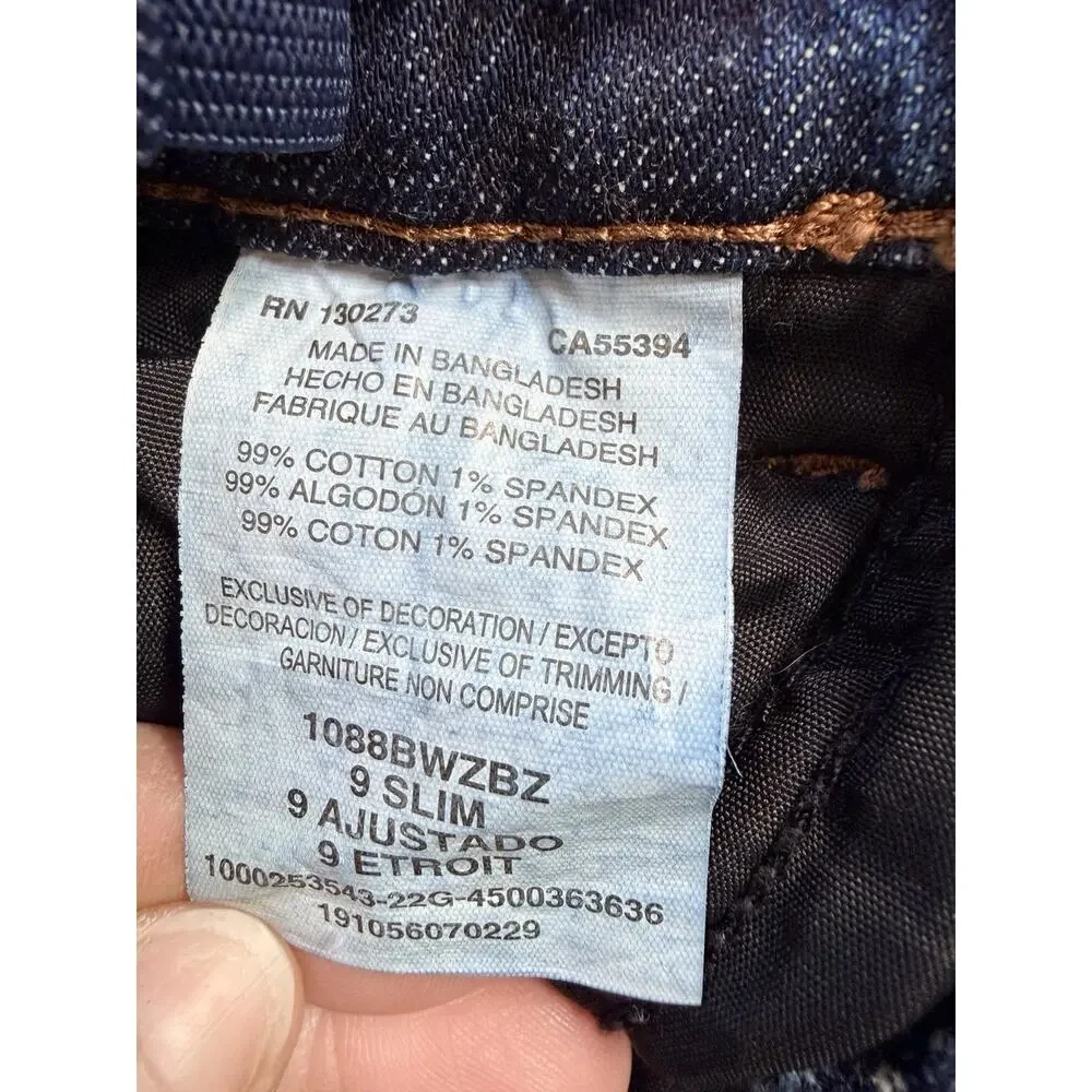 Wrangler Retro Slim Straight Cowboy Blue Jeans Size 9 Western Farm Utility‎